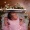15-Day-Old baby sleeping on a little bed during an at home newborn session